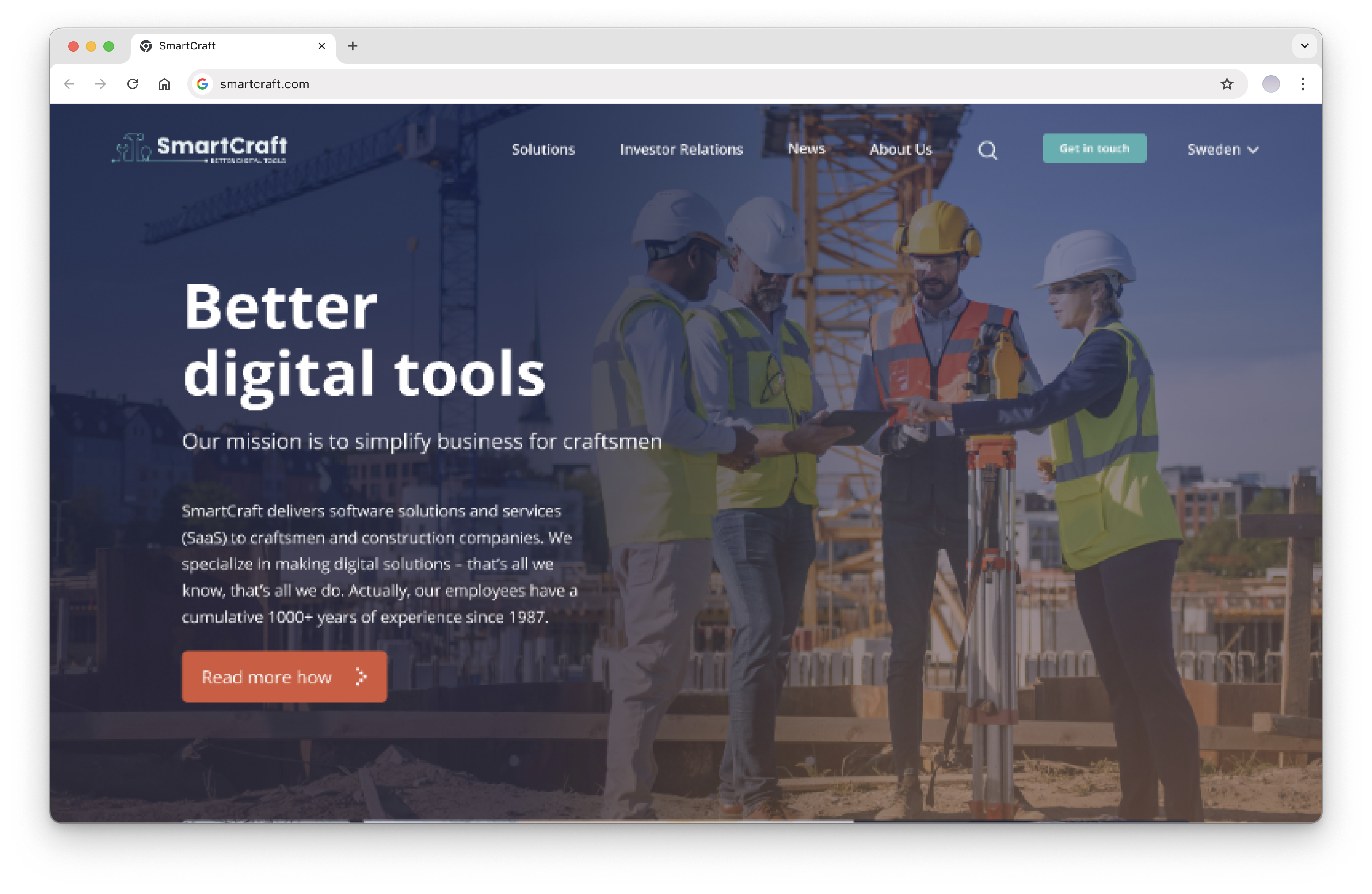 SmartCraft website design